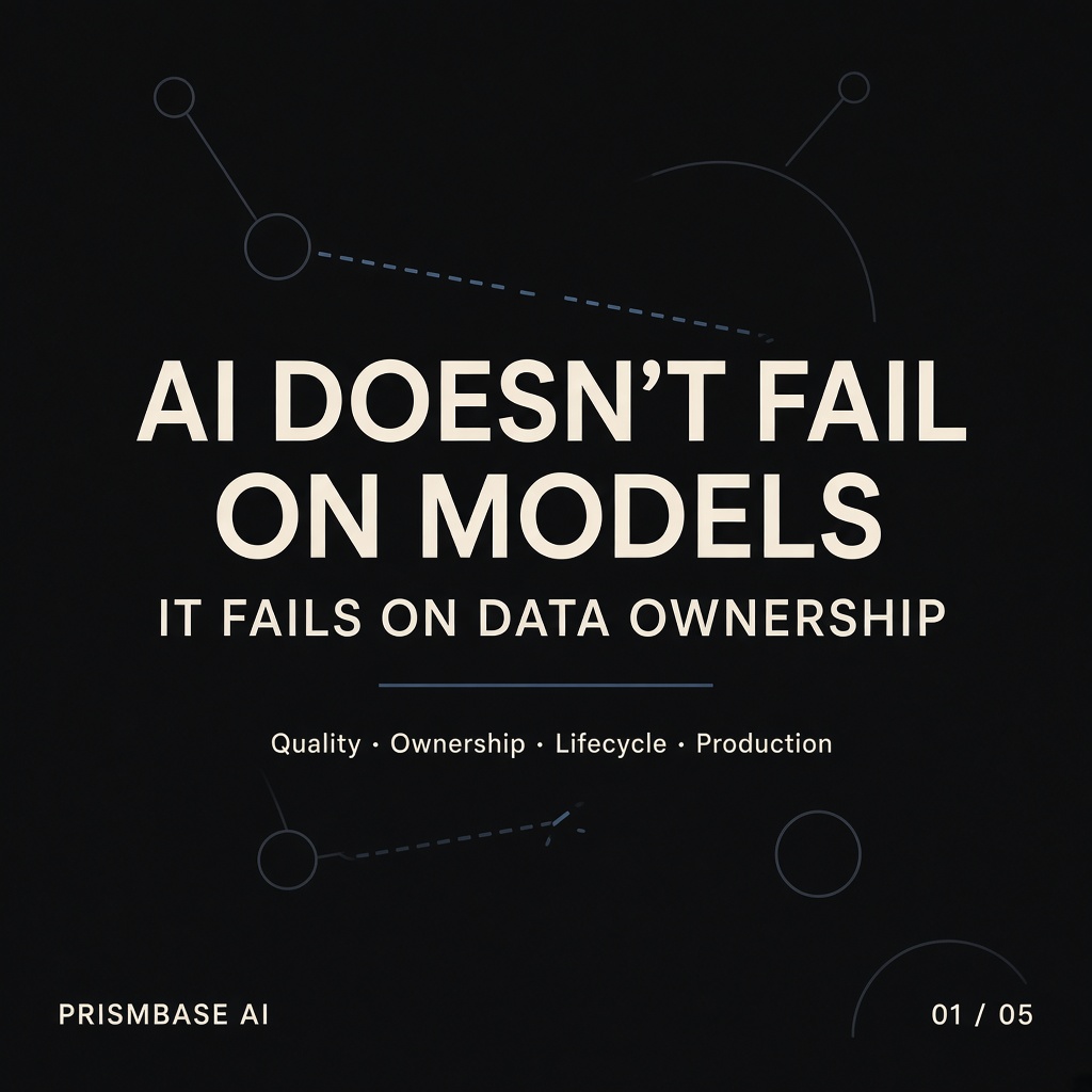 AI doesn't fail on models. It fails on data ownership.
