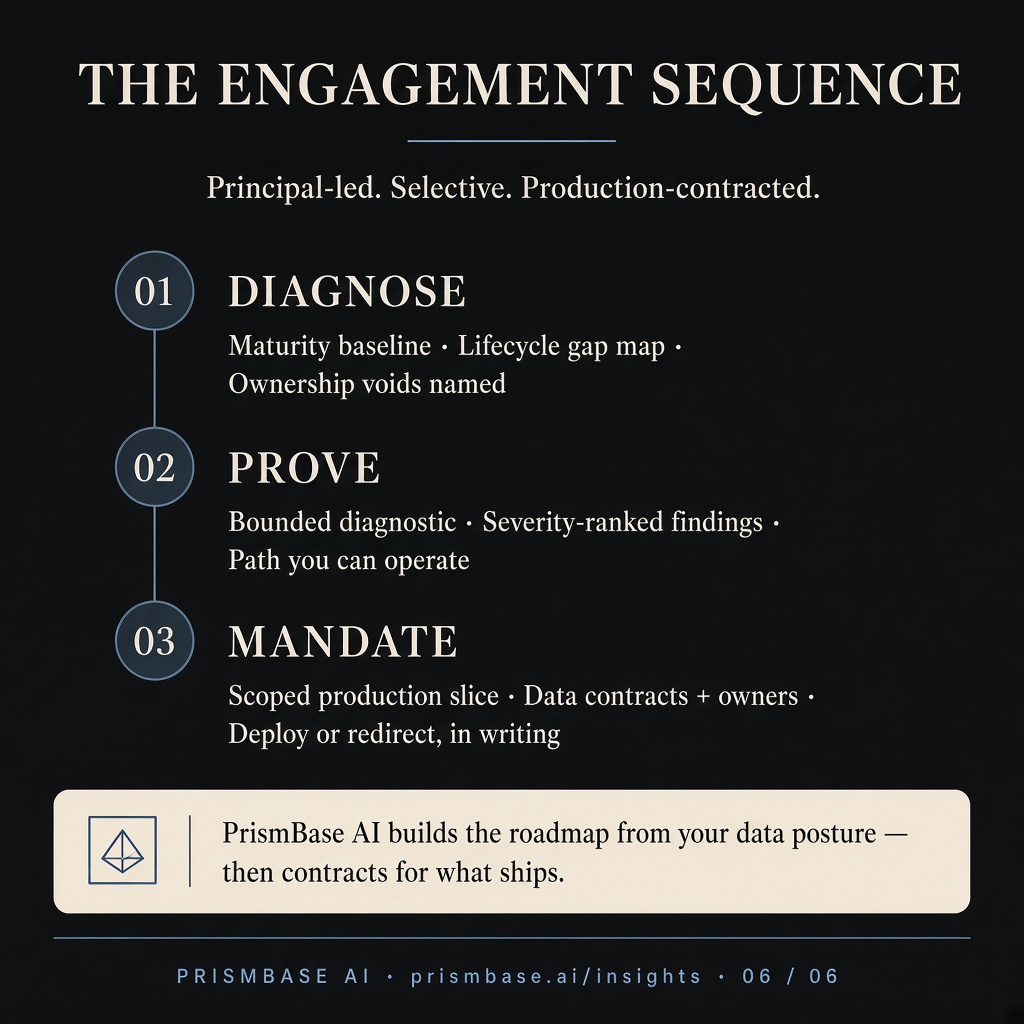 Diagnose, prove, mandate engagement sequence